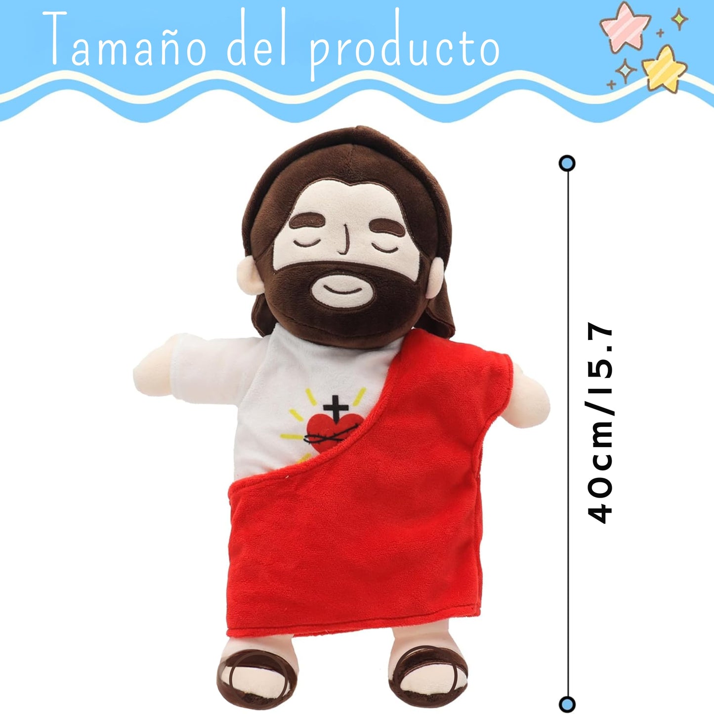 Peluche de Jesús que respira y calma ❤️‍🩹